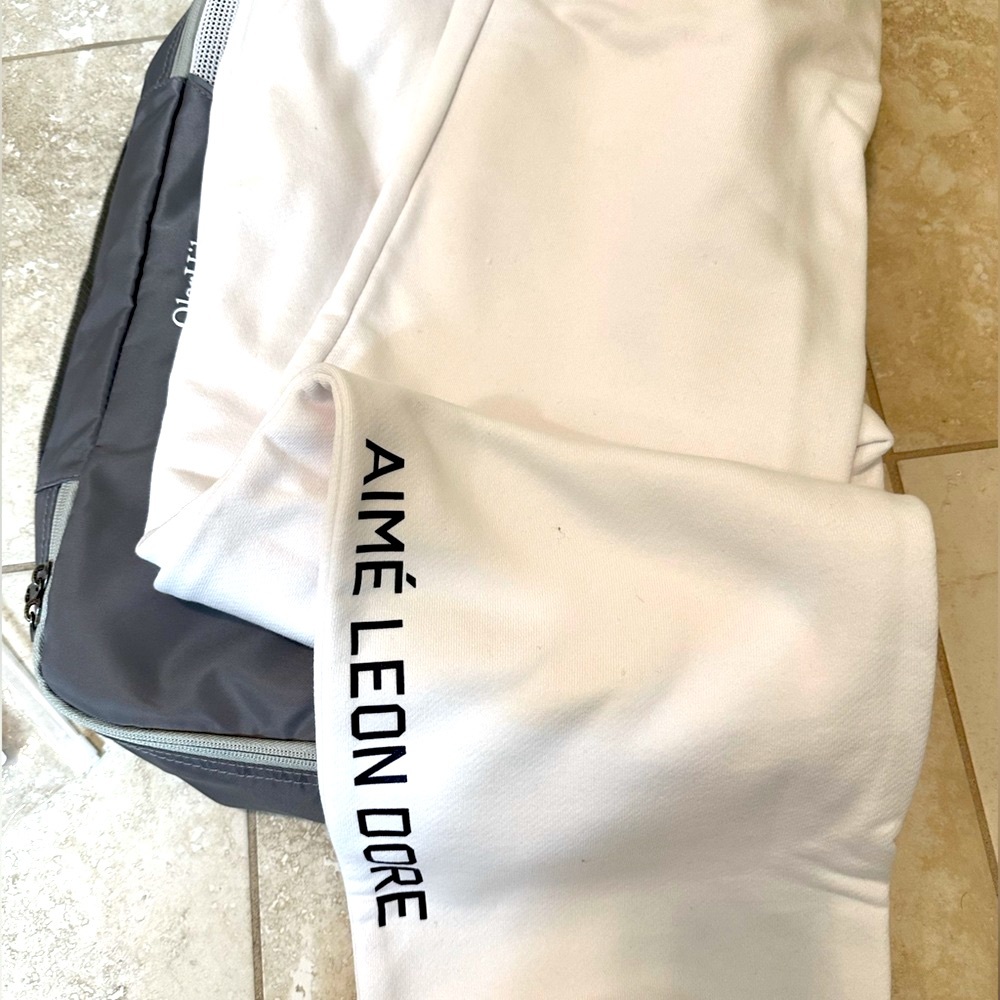 Aime Leon Dore GS collection Technohull sweat pant white size large